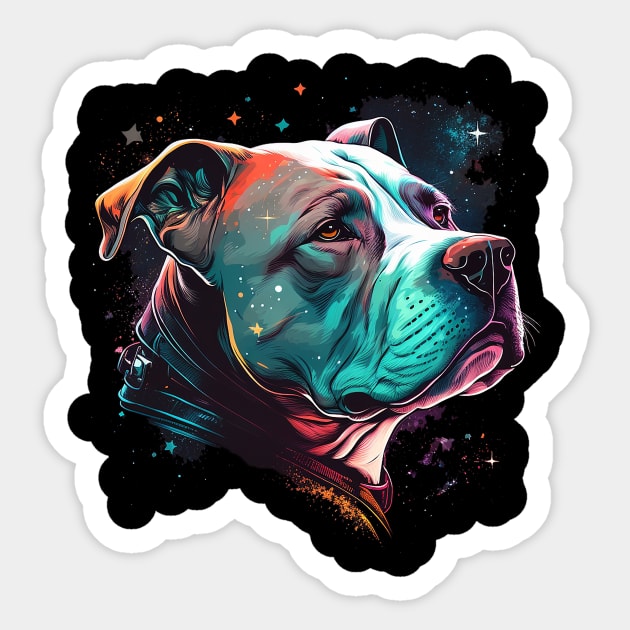 pitbull Sticker by a cat cooking